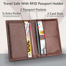 2 Passport Holder - Travel Essentials, RFID Blocking Wallet Credit Card Organiser, Plain Accessories Slim Cover For Men & Women by TinyTreasures Baby Boutique
