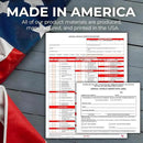 25 Pack 3-Ply Carbonless Annual Vehicle Inspection Report Forms with FMCSA 2-Ply Mylar Laminate Adhesive Vinyl Labels, DOT Inspection Forms and Stickers, Shrink-Wrapped, 8.5" x 11.75" - Made in USA by GreenHaven Gardens