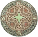 Bits and Pieces - 10” (25.5 cm) Glow-in-The-Dark Celtic Compass Decorative Stone - Yard Decoration – Beautiful Lawn/Garden Stone by GreenHaven Gardens