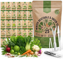 Organo Republic 25 Winter Vegetable & Green Seeds Variety Pack for Outdoors & Indoor Home Gardening 27670+ Non-GMO Heirloom Seeds: Broccoli Beet Carrot Collard Lettuce Radish Spinach Pea Kohlrabi by GreenHaven Gardens