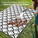 OLANLY Reversible Outdoor Rug 5x8 ft Clearance, Waterproof Outdoor Plastic Straw Rug with Interlacing Pattern, RV Mat for Patio, Camping, Balcony, Deck, Backyard, Black & White by CozyNest Decor