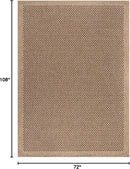 CAMILSON Easy Jute Rug 6x9, Indoor Outdoor Natural Color Fiber Area Rugs for Living Room Patio and Kitchen Rug, Sisal Boho Woven Design, Easy-Cleaning, Washable Outside Carpet Alfombras para(6 x 9) by CozyNest Decor