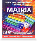 Matrix Dice Game – Pop-and-Play Bubble Pad Educational Math Dice Game – Fun Math Games for Kids 8–12, Teens, Adults, and Seniors – Ideal for Classrooms and Family Board Game Night for 2-4 Players by TinyTreasures Baby Boutique