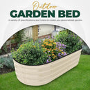 Utopia Home Galvanized Raised Garden Bed, 4 by 2 feet Lightweight Planter Boxes Outdoor with Easy Assembly, Large Garden Bed for Vegetables, Fruits, Flowers, Beige by GreenHaven Gardens