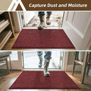 COSY HOMEER-Door-Mat 20" x 32" Non Slip Absorbent Entryway Rugs Dirt Trapper Doormats Washable Entrance Mats Low Pile Welcome Floor Mat for Front Back Door and Entry Mats,Red by CozyNest Decor