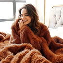 Bedsure GentleSoft Fluffy Burnt Orange King Size Blanket for Bed, Thick Soft Sherpa Faux Fur Fleece Bedding Fuzzy Plush Winter Warm Heavy Large King Blanket, Cozy Orange Gifts for Men Women, 108x90 by CozyNest Decor
