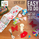 CRAFTILOO Fairy Sewing Kits for Little Girls 5 Easy Projects for Childrens Kid Crafts Make Your Own Felt Pillow Plush Craft Kit My First Sewing Kit Learn to Sew by TinyTreasures Baby Boutique