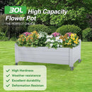 Elevated Raised Garden Bed with Legs,Outdoor Large Resin Patio Planter Box Stand Divisible with Drain Plug,Water Monitor for Plants Vegetables Flowers Fruits(Ashen) by GreenHaven Gardens