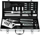 ROMANTICIST 20pcs Heavy Duty BBQ Grill Tool Set in Case - The Very Best Grill Gift for Father's Day and Christmas - Professional BBQ Accessories Set for Outdoor Cooking Camping Grilling Smoking, Grey by GreenHaven Gardens