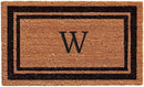 Calloway Mills 152963672W Black Border 36" x 72" Monogram Doormat Letter (W) by CozyNest Decor