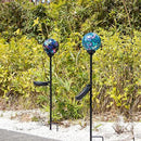 VCUTEKA Solar Garden Decorative Lights Outdoor, Mosaic Solar Light Waterproof LED Pathway Stake Light for Landscape Patio Yard Deck Walkway Decoration, 2 Pack （Blue&Purple） by GreenHaven Gardens