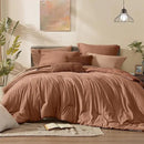 Monbix California King Comforter Set - 7 Pieces Cationic Dyeing Autumn Leaf Bed in a Bag Cal King Bed Sets with Comforter, Sheets, Pillowcases & Shams, Reversible Bedding Comforters Sets (108 * 92) by CozyNest Decor