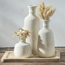 Ceramic Vase Set of 3, Neutral Rustic Vases Home Decor Farmhouse Decorative Vase Whitewashed Pottery Decor Boho Modern for Table Mantel Entryway Bookshelf Living Room Kitchen Bathroom Bedroom - White by CozyNest Decor