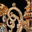 French K9 Crystal Maria Theresa Chandeliers, Luxury Vintage Pendant Light Fixture for Dining Room, Living Room, D17.7*H25~72 inch (Adjustable), Clear Crystal & Brass Finish Frame by CozyNest Decor