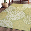 Beverly Rug Outdoor Rug 6x9 Modern Exotic Tropical Leaf Area Rugs for Indoor and Outdoor Patio Deck Porch Garden Water Resistant Washable Outside Carpet (6 x 9 Green) by CozyNest Decor
