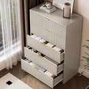 5 Drawer Dresser for Bedroom, Tall Dresser Chest of Drawers with Gold Handles, 32 Inch Wide Nightstand with for Bedroom, Living Rooms, Offices, and Entryways, Beige by CozyNest Decor