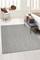 Adiva Rugs Outdoor Indoor Area Rug, Weather Resistant, Easy to Clean, Stain Resistant Floor Mat for Dining Room, Backyard, Deck, Patio (Silver Weiss, 2'6" x 7') by CozyNest Decor