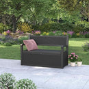 70 Gallon Outdoor Storage Box, Resin Patio Furniture with Armrest, Lockable Deck Box with Waterproof and UV Resistant for Patio Cushions, Garden Tools and Pool Supplies, Black by CozyNest Decor