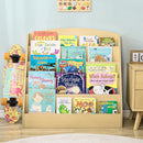 TOETOL 5-Tier Kids Bookshelf - Toddler Book Display Shelves for Classrooms, Playrooms, and Nursery - Wooden Children Book Rack (Natural) by TinyTreasures Baby Boutique