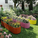 Galvanized Metal Planter Raised Garden Bed Kit for Gardening Outdoor，8x2x1ft Planter Grow Garden Box Raised Flower Bed，Long Vegetable Clearance Herb Raised Garden Beds for Gardening by GreenHaven Gardens