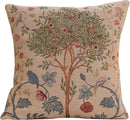 Charlotte Home Furnishings Decorative Tapestry Pillow Cover 19x19 in, Beige Kelmscott Couch Throw Pillow Cover, French Country Square Cushion Cases for Bed Room Home Decor, Soft Cotton Jacquard Woven by CozyNest Decor