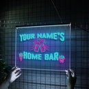 Personalized Home Bar Neon Sign LED Light Up Bar Wall Decor with Beer Mugs and Snacks Icons for Home Pub Kitchen Lounge Man Cave Party Room Custom Name Gift by CozyNest Decor