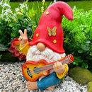 Mood Lab Garden Gnome - Funny Hippie Gnome Figurine - 9.25 Inch Tall Lawn Statue - for Outdoor or House Decor by GreenHaven Gardens