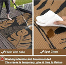 GAOMON Outdoor Rug Waterproof 9x12 Outdoor Plastic Straw Rug for Patio, Reversible Modern Camping Mat with Bag & Stakes, UV Resistant & Easy to Clean Carpet for RV, Deck, Balcony, Porch, Brown by CozyNest Decor