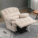 Large Power Lift Recliner Chair with Massage and Heat for Elderly, Ergonomic Backrest, Infinite Adjust, 2 Side Pockets,USB and Type-C Ports, Chenille Beige by CozyNest Decor