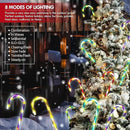 WeGuard 10PK Christmas Candy Cane Pathway Lights Outdoor Decorations 21" 8 Lighting Modes Flashing Waterproof Outdoor Lighted Christmas Decor for Garden Yard by GreenHaven Gardens