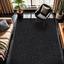 CAMILSON Easy Jute Rug 8x10, Indoor Outdoor Dark Gray Black Farmhouse Area Rugs for Living Room Patio and Kitchen Rug Solid Boho Woven Design Easy-Cleaning Washable Outside Carpet Alfombras (8 x 10) by CozyNest Decor