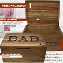 Dad Box with Kids Names - Custom Keepsake Box for Memories with Engraved Children Names, Personalized Fathers Gifts from Daughter/Son/Family, Birthday Gifts for Dad from Kids, 11.5x8.5x5.5 in by TinyTreasures Baby Boutique