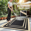 OLANLY Outdoor Rug 9x12 ft Waterproof, Reversible Outdoor Plastic Straw Rug, RV Mat, Indoor Outdoor Carpet Clearance for Patio, Camping, Balcony, Deck, Backyard, Black & Beige by GreenHaven Gardens