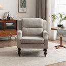 Kidol & Shellder Oatmeal Oversized Accent Chair for Living Room Mid Century Modern Reading Chair with Back Wide Upholstered Comfy Single Sofa Chair Bedroom Lounge Side Corner Boucle Fabric Armchair by CozyNest Decor