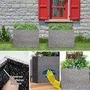 Metal Planter Box Rectangular Planter, 35.5" Lx 10" Wx 28" H Terrazzo Pink Large Planters with Drainage Holes, Galvanized Steel Tall Planters for Patio/Porch by GreenHaven Gardens