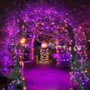 Halloween 300 LED String Lights,105FT String Lights with 8 Modes&Timer Function, Purple and Orange Halloween Lights Plug in for Party Carnival Supplies, Outdoor/Indoor Yard Garden Decor by GreenHaven Gardens