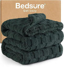 Bedsure GentleSoft Blankets Queen Size for Bed - Super Soft Cozy Blanket for Women Men Girls, Large Fuzzy Fleece Throw for Bedroom Decor, Dark Green, 90x90 Inches by CozyNest Decor