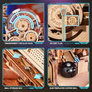 ROKR 3D Wooden Puzzles for Adults Miniature Marble Run Building Toys,DIY Pinball Machine Model Kits-Gear Ball Challenge EGC01 by TinyTreasures Baby Boutique