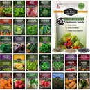 Survival Garden Seeds Home Garden Collection - 30 Pack with 18,500+ Non-GMO Heirloom Vegetable, Fruits, Herb Seed Varieties for Planting - Plant & Grow Survival Food & Emergency Preparedness Gear by GreenHaven Gardens