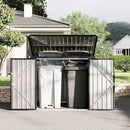 2 Trash Cans Metal Outdoor Storage, 3x6 FT Garbage Bin Storage Shed with Chain Lid, Garbage Can Metal Sheds for Garden, Backyard, Lawn and Patio by GreenHaven Gardens