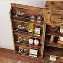 IRONCK Kitchen Pantry 72" Height, with 8 Hanging Shelves, 2 Drawers and Open Storage Cabinet, Freestanding Cupboard for Dining Room Living Room,Vintage Brown by CozyNest Decor