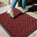 Yimobra Front Door Mat Outdoor Indoor 36x 24, All-Season, All-Weather, Heavy Duty Welcome Door Mats Outside Entrance, Non Slip Porch Patio Entrance Mat, Red by CozyNest Decor
