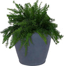 Sunnydaze 24-Inch Anjelica Large Plastic Pot for Plants - Outdoor Polyresin Round Planter with Drillable Drainage Holes - Slate