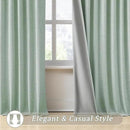 RAIN CITY Light Green Linen Blackout Curtains 108 Inch Long for Living Room,2 Panels Pinch Pleated Drape with Hooks Back Tab Boho Decor, Textured Full Black Out Curtains for Bedroom 50 x 108 by CozyNest Decor