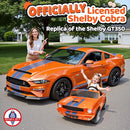 24V 2 Seater Ride on Toys, Licensed Shelby Cobra Kids Power Car Wheeler Ride On Toy w/ 2WD/4WD Switchable, Remote Control, 19" Spacious Seat, 4 Spring Suspension, Music, Bluetooth by TinyTreasures Baby Boutique