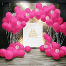 JOYIN 150 Pcs Hot Pink Balloons, Different Sizes 18 12 10 5 Inch Hot Pink Latex Balloon Arch Kit with Instruction for Birthday Party Graduation Wedding Holiday Decoration by TinyTreasures Baby Boutique