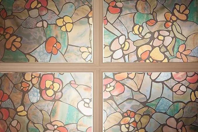 d-c-fix 346-0431-4PKA Self-Adhesive Privacy Glass Window Film,Venetian Garden, 17" x 78" Roll, 4-Pack with Applicator, photo 6 of 10