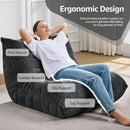 Bean Bag Chairs for Adults Giant Bean Bag Chair Memory Foam BeanBag Chair Big Bean Bag Sofa with Filler Faux Fur Fireside Beanbags Lazy Sofa for Living Room Bedroom Dorm Office (Darkgrey Chenille) by CozyNest Decor