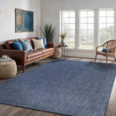 Washable Indoor Outdoor Rug 6x9 Weather Resistant Area Rugs Modern Solid for Porch Deck Balcony Backyard Patio Outside Carpet (6 X 9 Azure Blue) by CozyNest Decor