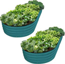 Galvanized Raised Garden Beds Outdoor // 8×4×1 ft (2-Pack) Planter Raised Beds for Gardening, Vegetables, Flowers // Large Metal Garden Box // Patented Tool-Free Design (Turquoise) by GreenHaven Gardens